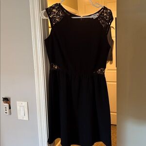 Junior’s black dress.
